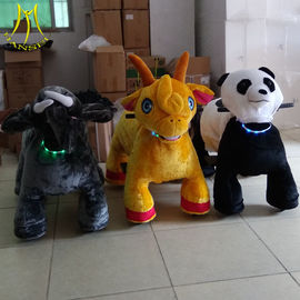 Hansel shopping mall electric walking mountable animal plush ride on toys fournisseur