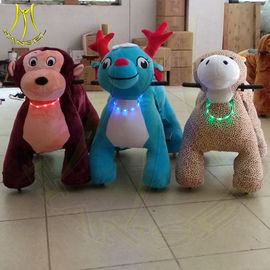 Hansel amusement park commercial electric ride on plush motorized animals fournisseur