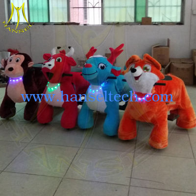 Hansel amusement park games kiddie electric ride on walking animal ride fournisseur
