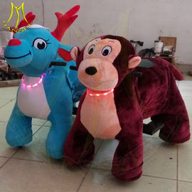Hansel amusement electric game machine kids stuffed ride on walking animals fournisseur