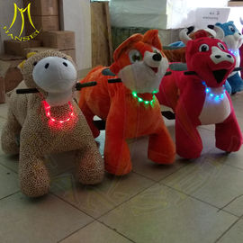 Hansel shopping mall electric mountable animal plush ride on toys fournisseur