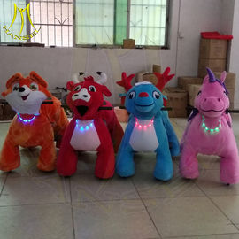 Hansel amusement park children coin operated plush horse pony scooter ride fournisseur