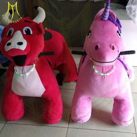 Hansel wholesale walking coin operated motorized plush riding animals fournisseur
