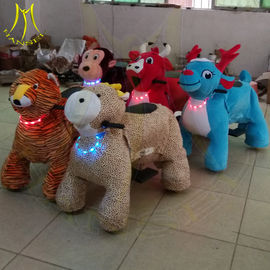 Hansel wholesale walking coin operated motorized plush riding animals fournisseur