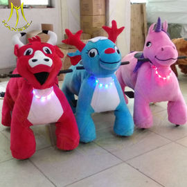 Hansel shopping mall moving electronic large plush ride on toy fournisseur