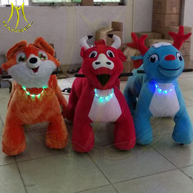 Hansel shopping mall plush electric unicorn ride on plush motorized animals fournisseur