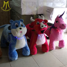 Hansel shopping mall plush electric unicorn ride on plush motorized animals fournisseur