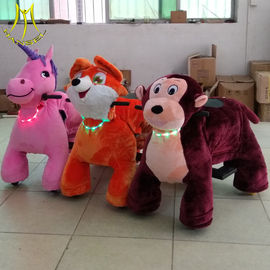 Hansel wholesales electric walking unicorn plush toy animales scooters for mall fournisseur