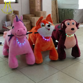 Hansel wholesales electric walking unicorn plush toy animales scooters for mall fournisseur