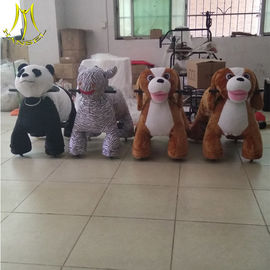 Hansel children stuffed animals with 4wheels ride on animal toy for shopping mall fournisseur