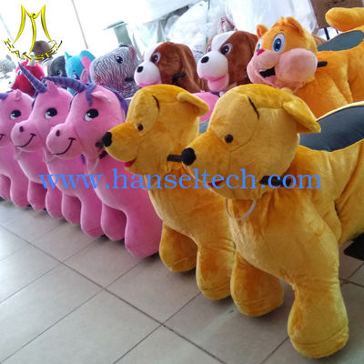 Hansel amusement park game equipment ride on motorized animals plush riding fournisseur