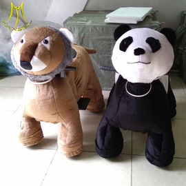 Hansel  indoor and outdoor riding games zoo animals kiddie ride panda plush toy fournisseur