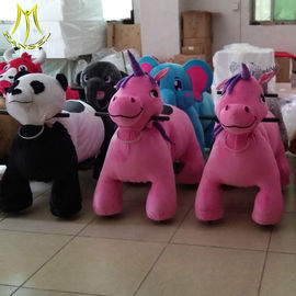 Hansel  indoor and outdoor riding games zoo animals kiddie ride panda plush toy fournisseur