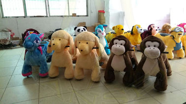 Hansel shopping mall electric walking animal large plush ride toy for sale fournisseur