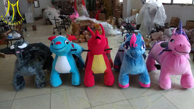 Hansel amusement park walking battery operated animal large plush ride fournisseur