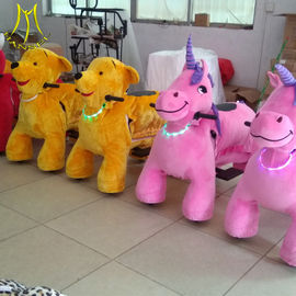 Hansel luna park toys large ride on pony animal toy plush kiddie rides fournisseur