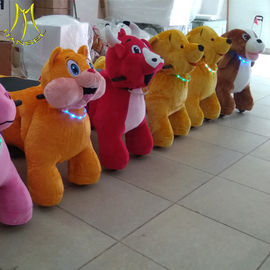 Hansel plush walking bull electric stuffed animals go kart  coin operated riding car plush toys for sales fournisseur