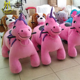 Hansel high quality indoor electric plush battery ride on unicorn with music fournisseur
