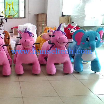 Hansel  kiddie ride amusement park soft stuffed animal car ride for children fournisseur