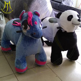 Hansel happy rides on animal motorized plush toy rides for park fournisseur