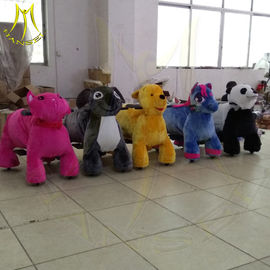 Hansel amusement park children walking stuffed animals coin operated ride on toys fournisseur