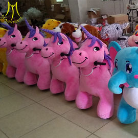Hansel battery power plush motorized animals horse toy wheel for indoor playground fournisseur
