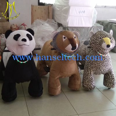 Hansel Stuffed animal car ride electric motorized plush riding animals with light necklace fournisseur