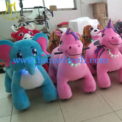 Hansel  high quality family walking plush animal toy ride on elephant with coin operated fournisseur