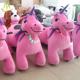 Hansel  coin operated kids walking battery operated ride on plush animals unicorn fournisseur