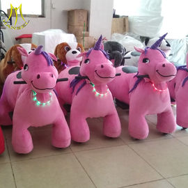 Hansel  coin operated kids walking battery operated ride on plush animals unicorn fournisseur