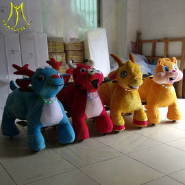 Hansel shopping mall electric walking large plush ride on animal toy fournisseur