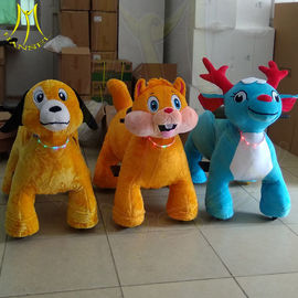 Hansel amusement park plush safari ride on toy walking animals scooters fournisseur