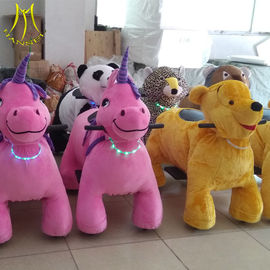 Hansel  hot selling plush motorized riding animals  children coin operated walking animal toy rides fournisseur