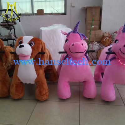 Hansel amusement park plush walking battery operated zoo animals kiddie ride fournisseur