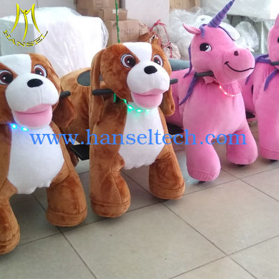 Hansel amusement park plush walking battery operated zoo animals kiddie ride fournisseur