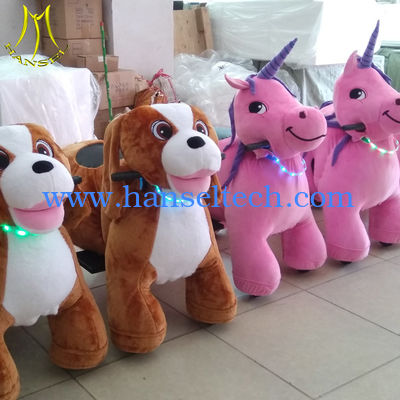Hansel shopping mall children funfair plush battery operated zoo animal toy ride fournisseur
