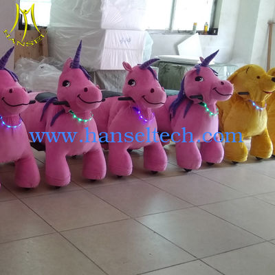 Hansel shopping mall children funfair plush battery operated zoo animal toy ride fournisseur