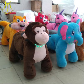 Hansel  shopping mall plush coin operated happy rides on animal plush riding zebra fournisseur