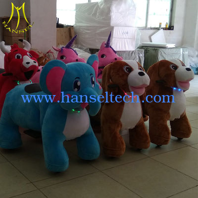 Hansel 2018 kids fun bull ride machine animal entertainment plush ride for mall fournisseur