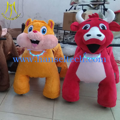 Hansel 2018 kids fun bull ride machine animal entertainment plush ride for mall fournisseur