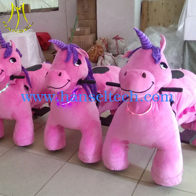 Hansel outdoor playground stuffed animals plush mechanical animal horse ride fournisseur