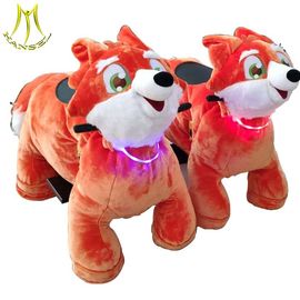 Hansel battery plush ride on animal coin operated animal ride amusement fox ride fournisseur