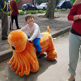 Hansel high quality coin operated outdoor kids amusement rides electric plush motorized animals in mall fournisseur